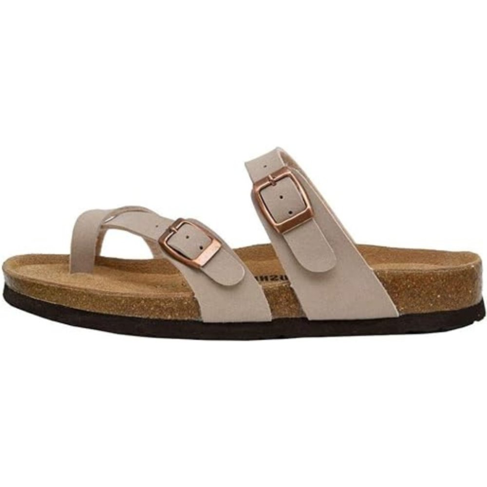 Cushionaire  Women's Luna Cork Footbed Sandal With +Comfort